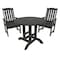 Highwood Usa Lehigh 3pc Round Outdoor Patio Furniture Dining Set AD-DNL36-BKE - alternate 1